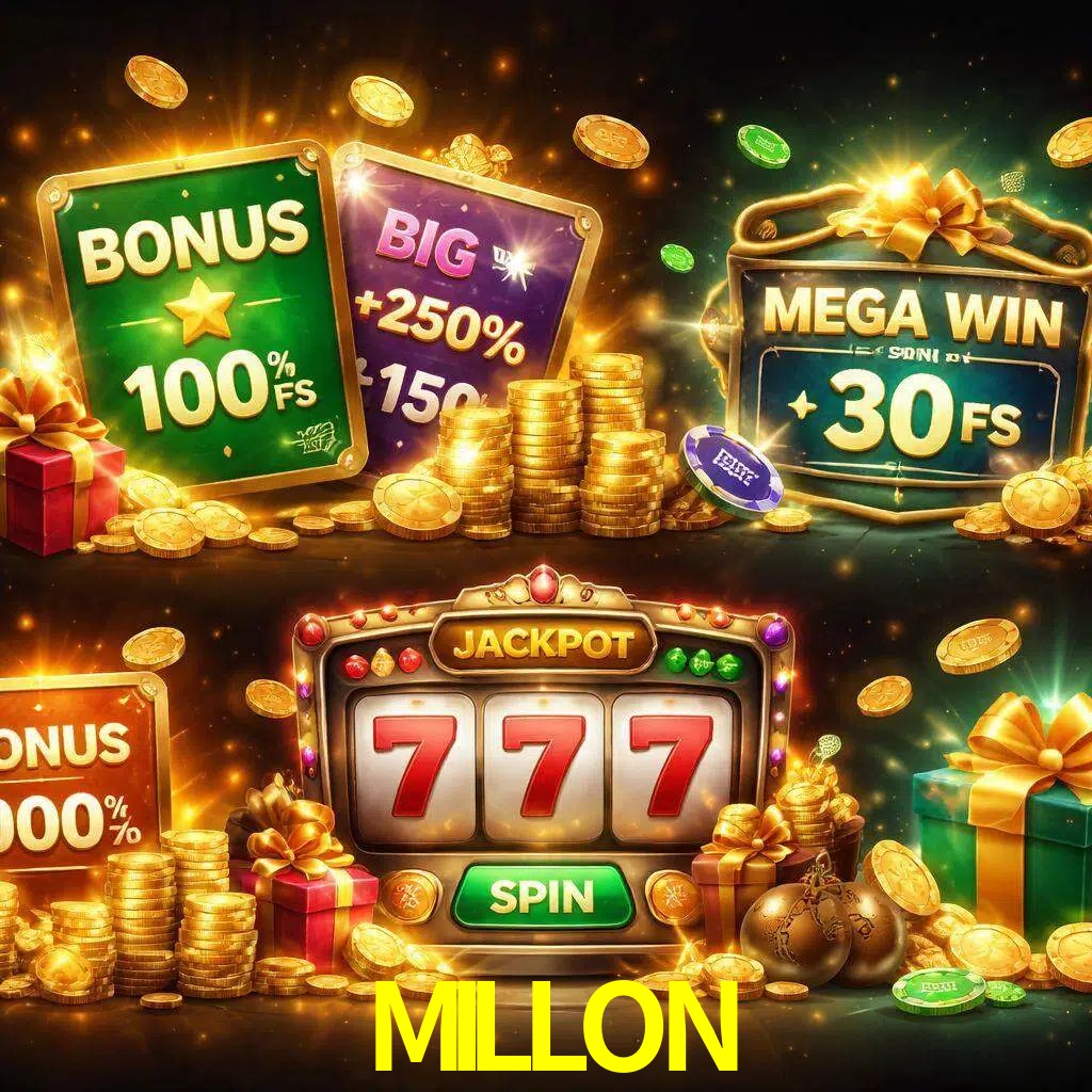 Tipos de bonos MILLON incluyendo recompensas de bienvenida y promociones continuas